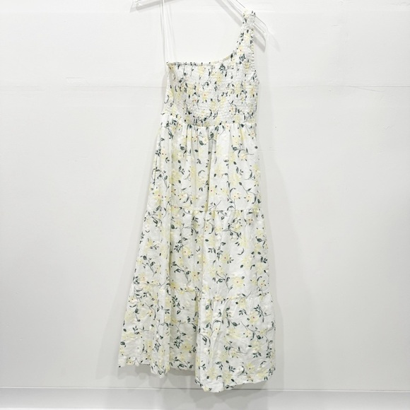 En Saison Lou Lou Midi Dress One Shoulder Ruffle Layered Skirt Floral Embroider - Picture 2 of 9
